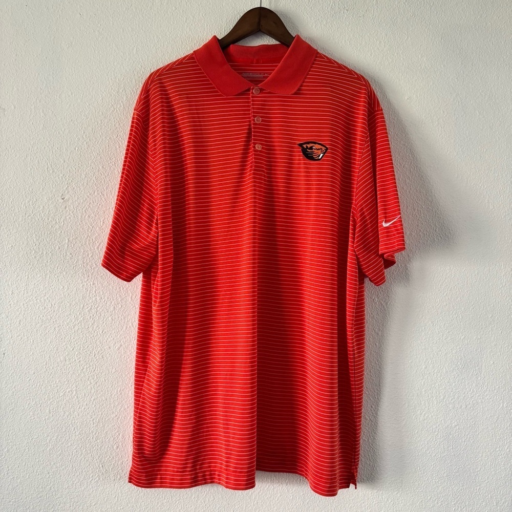 Nike Golf Tour Performance OSU BEAVERS Stripe Polo Shirt XXL NEW โ15 Collector - Picture 8 of 8